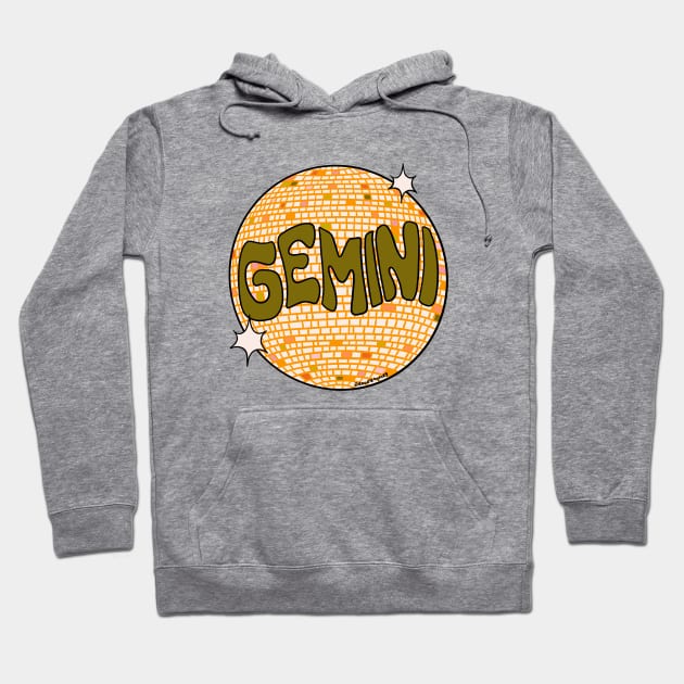 Gemini Disco ball Hoodie by Doodle by Meg